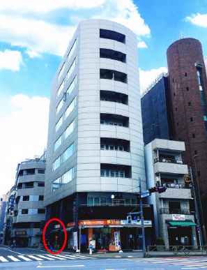 浅草橋駅 徒歩4分 江戸通り沿いの角地　ビル1F店舗 【飲食不可】 (73225)