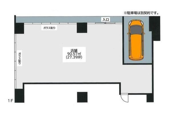 清瀬駅 徒歩4分 2025年2月竣工 小金井街道沿い 1F路面スケルトン物件【軽飲食可】 (123177)