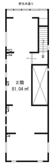 【UY1102】桜木町駅から徒歩5分・飲食相談可能・サービス店舗向け？。野⽑本通り沿いの２階店舗。賃料44万 (179210)