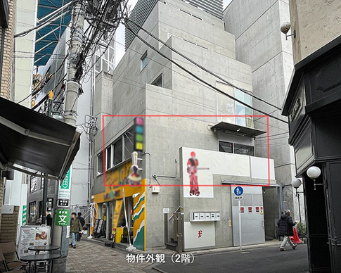 原宿駅 徒歩6分 角ビル 2F-D区画 スケルトン物件 【軽飲食可】 (187544)