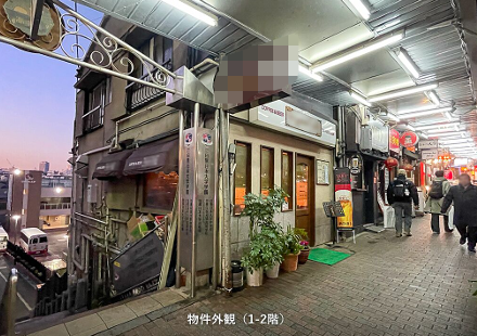 目黒駅 徒歩5分 権之助坂商店街 1-2F喫茶店居抜き物件 【飲食可】 (193223)