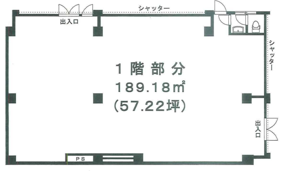 門前仲町駅 徒歩5分 1F スケルトン物件 【業種相談】 (198535)