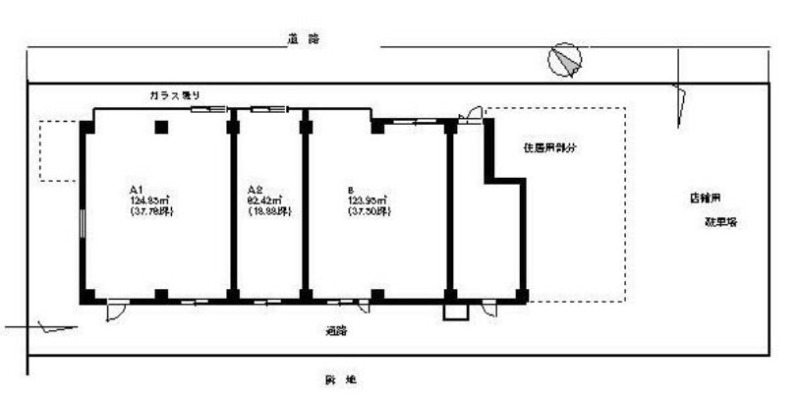 【HS0413】新百合ヶ丘駅徒歩17分。1階スケルトン物件。飲食不可。駐車場付き。 (199059)