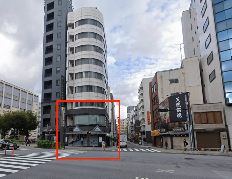 【浅草橋駅２分】１-２階５３坪。各フロア２６坪。江戸通りと国道の交差点角地でガラス面。物販居抜き。【飲食相談可能】 (205408)