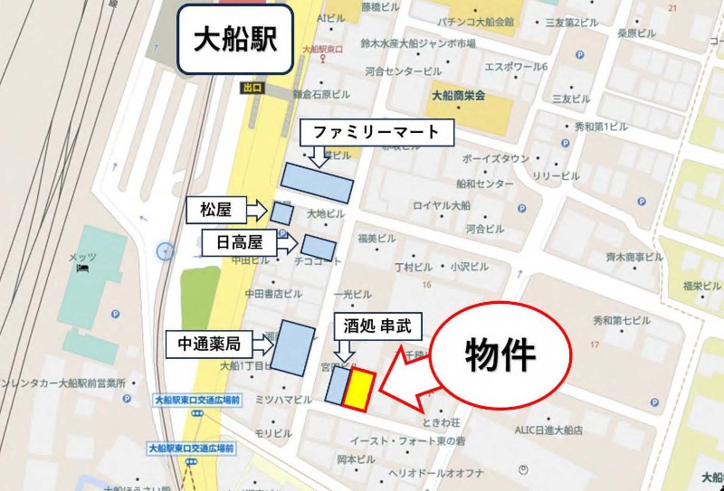 大船駅 徒歩3分 1F-A スケルトン物件 【軽飲食可】 (209482)