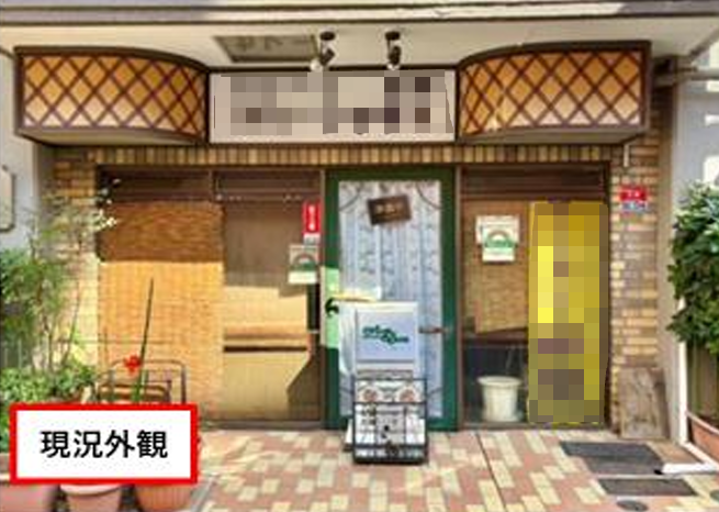 ■大門駅 徒歩6分 1F 現況:カフェ居抜き物件 【重飲食相談可能（煙・匂いの出る業態NG）】 (212099)