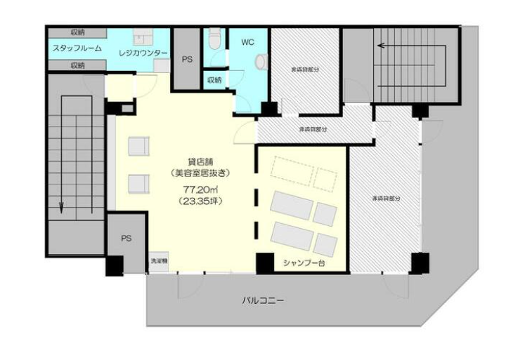 池袋駅 徒歩1分 4F 現況:美容室・理容室 その他居抜きなど物件 【飲食不可】 (214400)