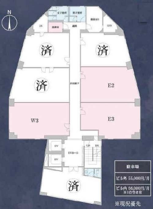 横浜駅徒歩5分 賃料39.3万円 19.8坪 【飲食不可】 (215558)