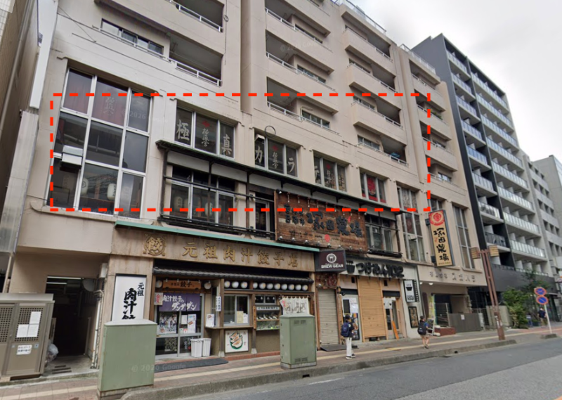【川口駅東口２分】３階３３.７５坪。前テナント：空手教室。袖看板あり、窓面看板提出可能。飲食は不可。 (222219)
