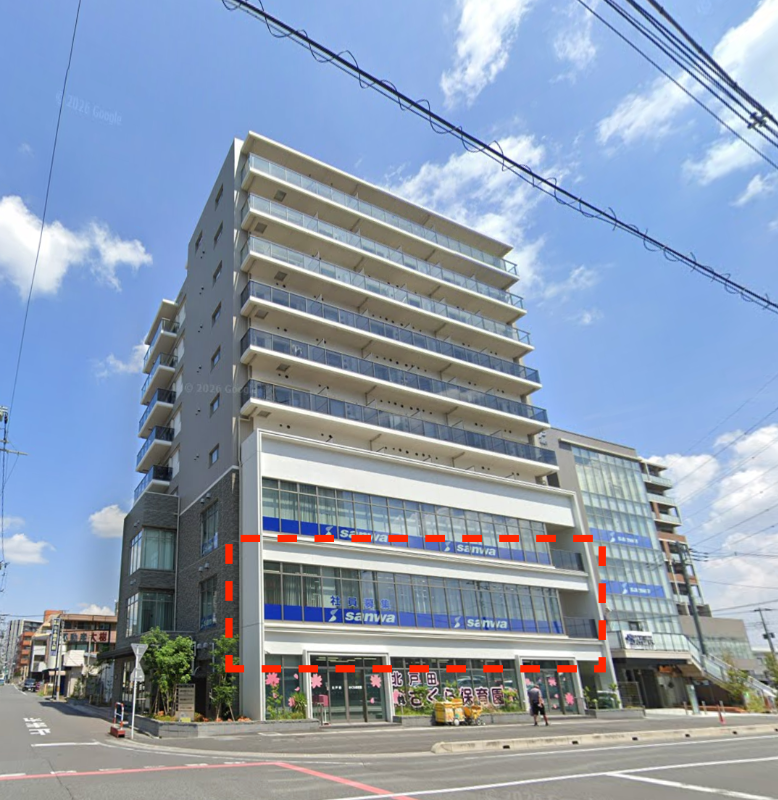 【北戸田駅東口１分】２階６９坪、天高２.５m以上あり。３階２４坪もご案内中。事務所仕様でのお引き渡しです。飲食不可 (224304)